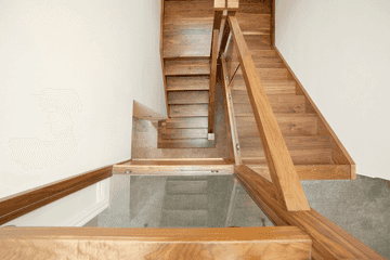 Glass Staircases closed riser closed string glass stairs