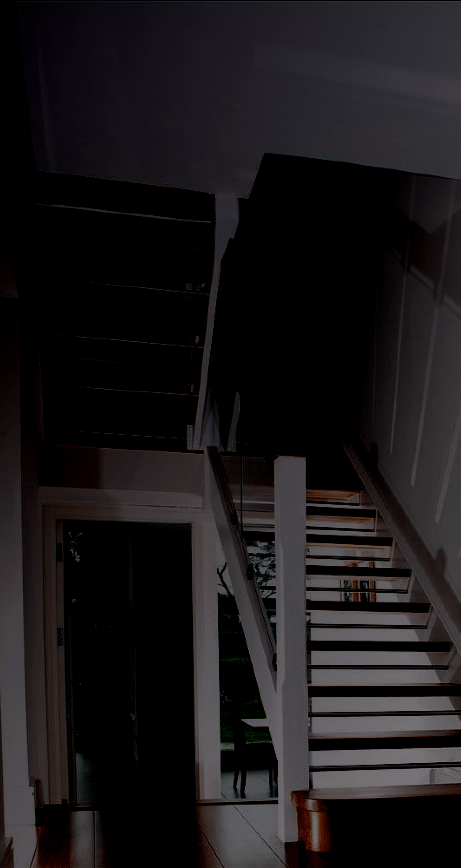 closed string open riser white stairs